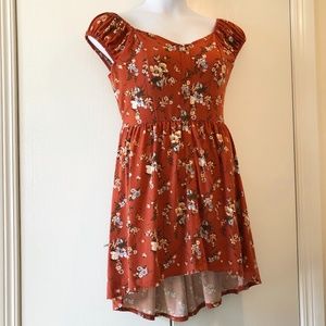 Fall Floral High Low Dress Size Large